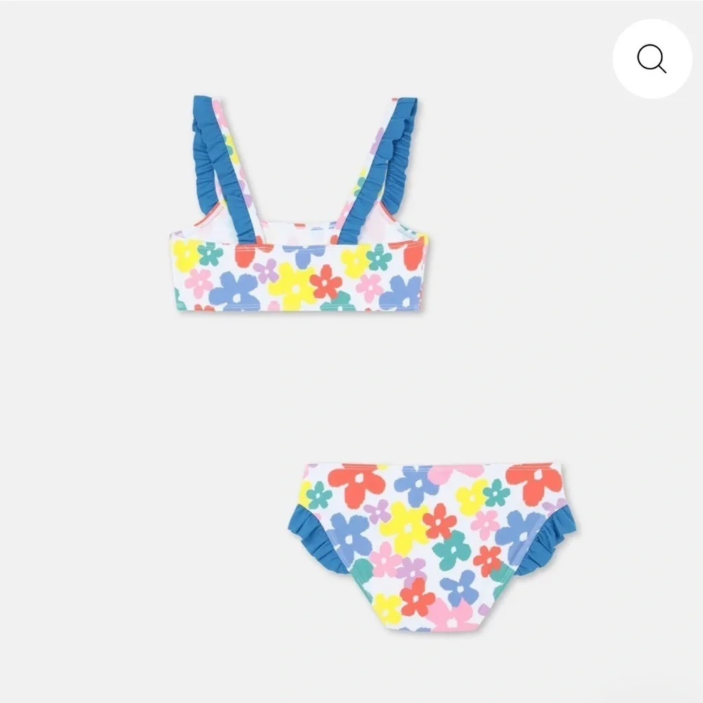 Colorful Floral Bikini Set with Shark Bag by Stella McCartney